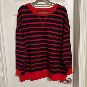 Bloomchic Striped Navy and Red Sweater 14/16